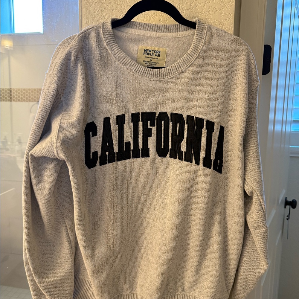 Newport Light Gray California Crewneck Sweater